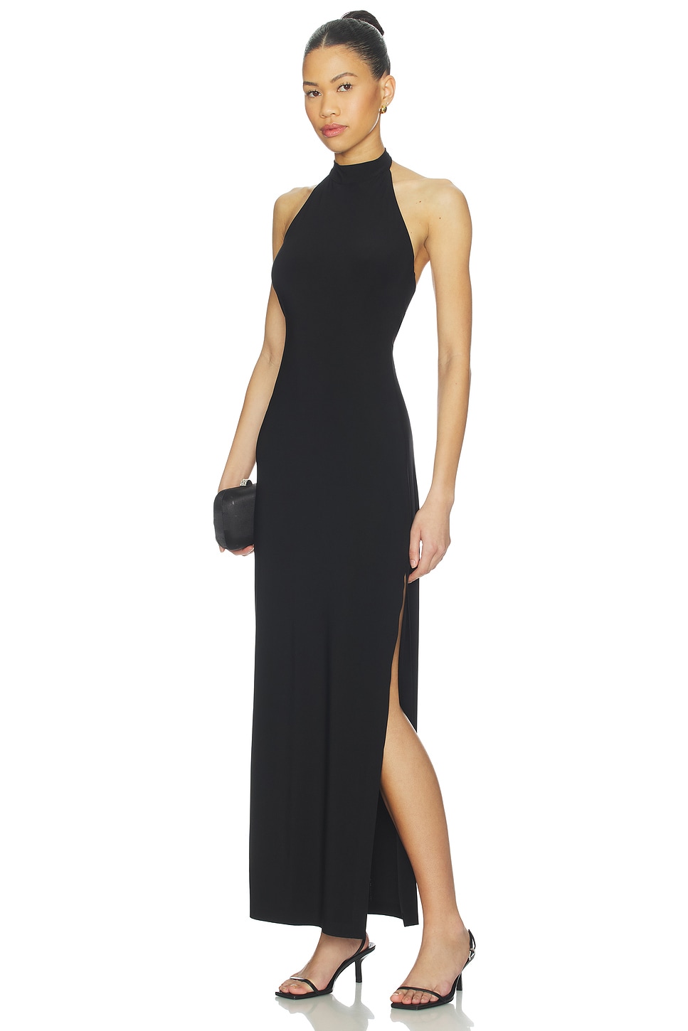 X Lifestyle Vestido Longo Halter Com Fenda Lateral