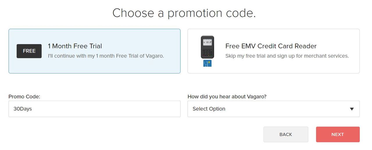 Vagaro POS joining incentive offers