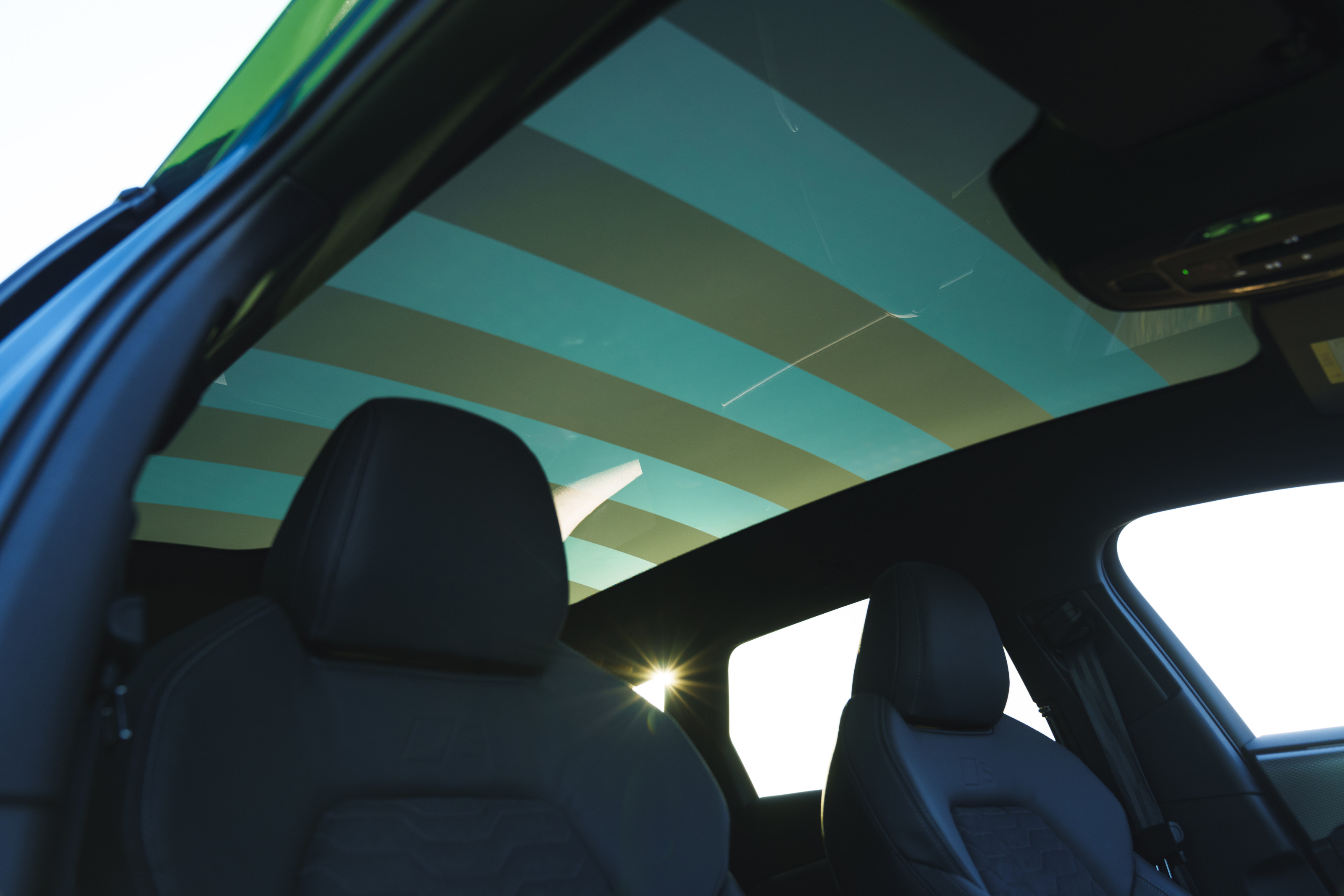 Premium touches like the optional sectional glass sunroof add to the A6 e-tron Avant's lustre