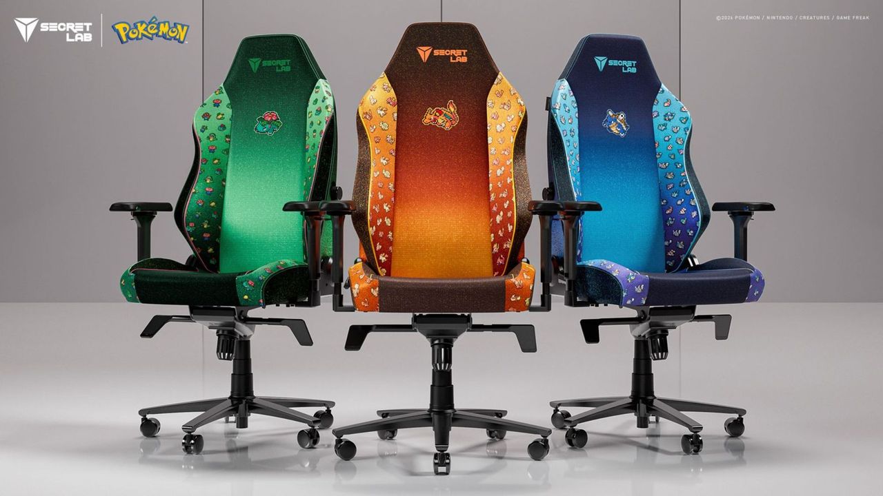 Secretlab Titan Evo owners can now freshen up their gaming chair with three new Pokémon Pixel Art skins inspired by Venusaur, Charizard, and Blastoise
