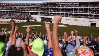 Supporters around the 16th green at the WM Phoenix Open