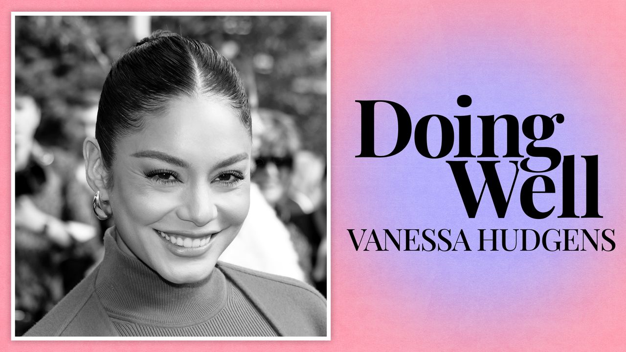 Vanessa Hudgens headshot for Marie Claire doing well franchise 