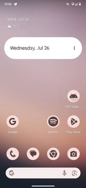 A screenshot showing the solid style option for the At a glance widget.