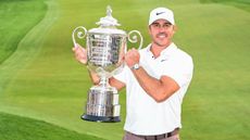 Brooks Koepka with the trophy after his PGA Championship win