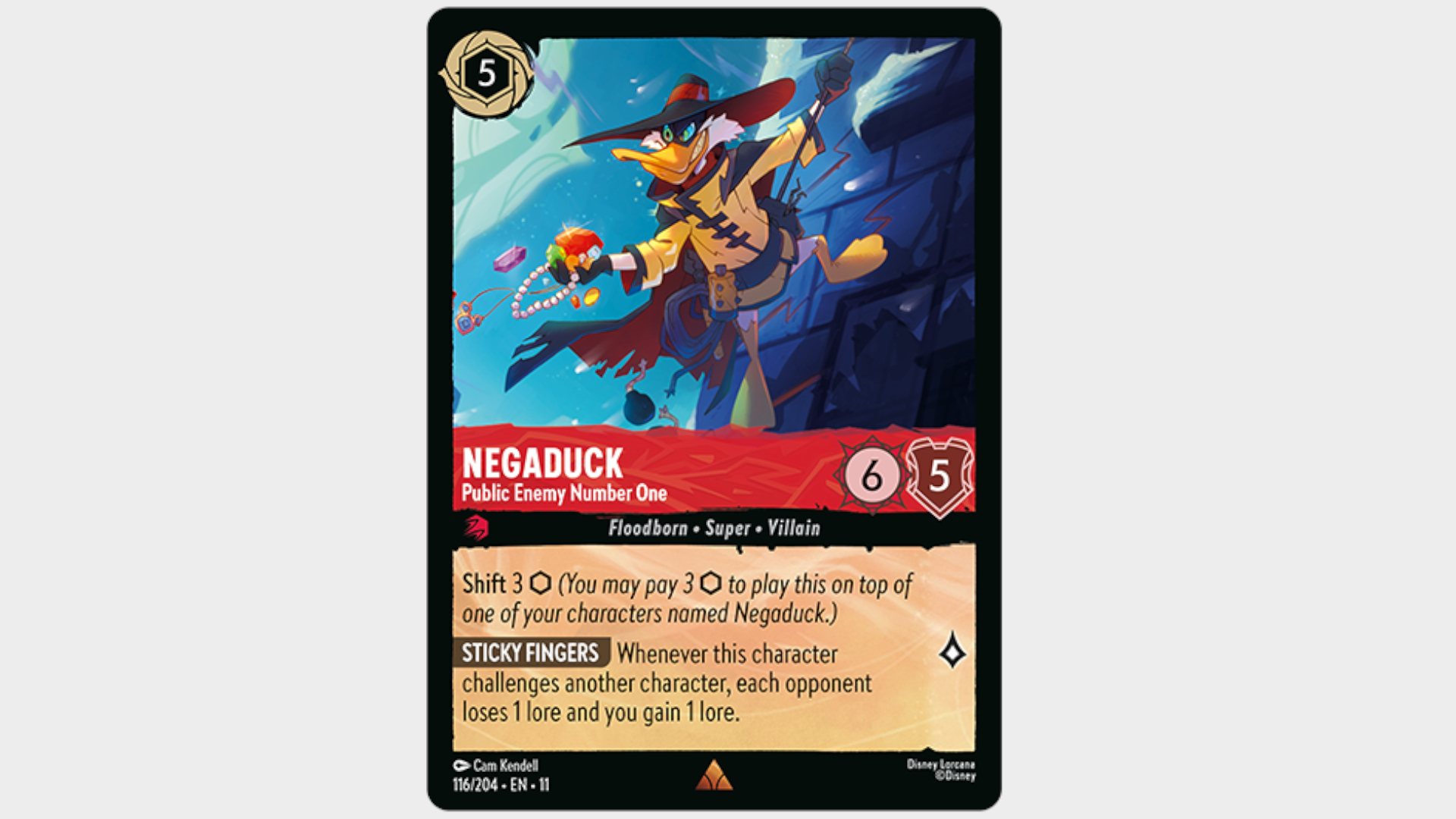 Negaduck card on a plain background