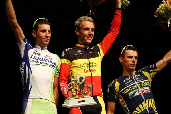 Gilbert on the podium.