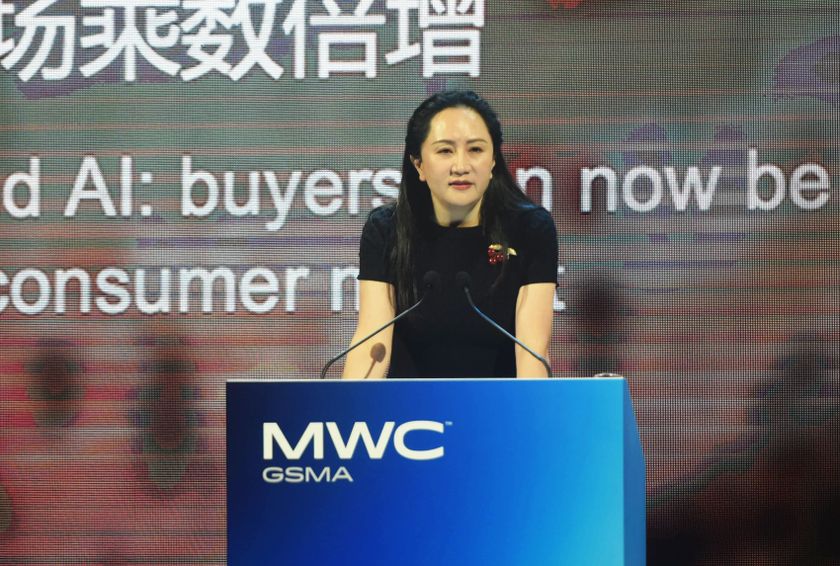 Huawei's CFO Meng Wanzhou at MWC in 2023