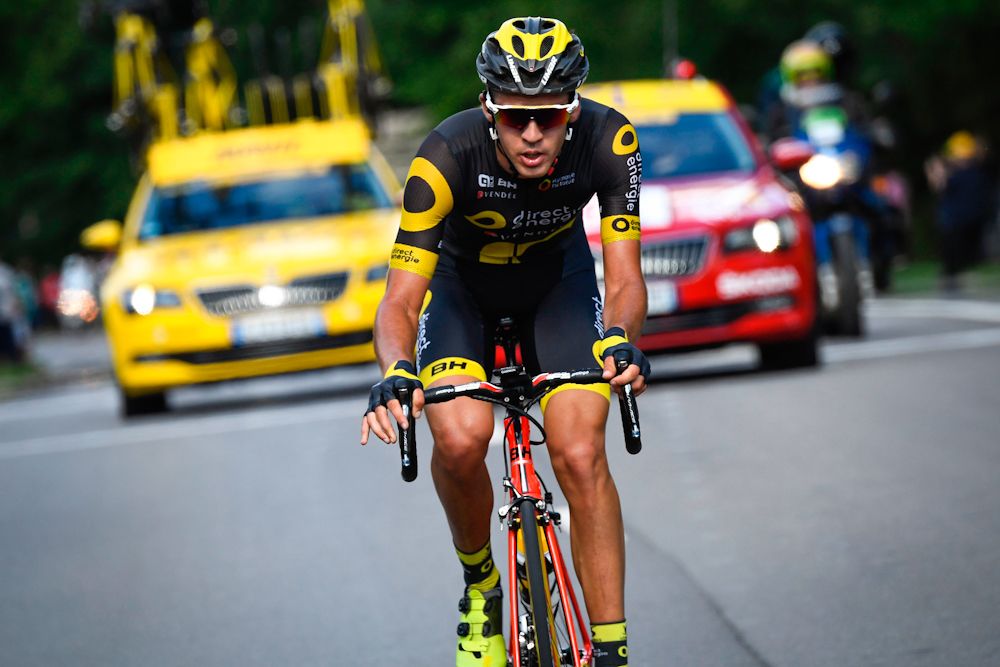 Lilian Calmejane rides in a breakaway during the 212.5 km third stage of the 104th edition of the Tour de France