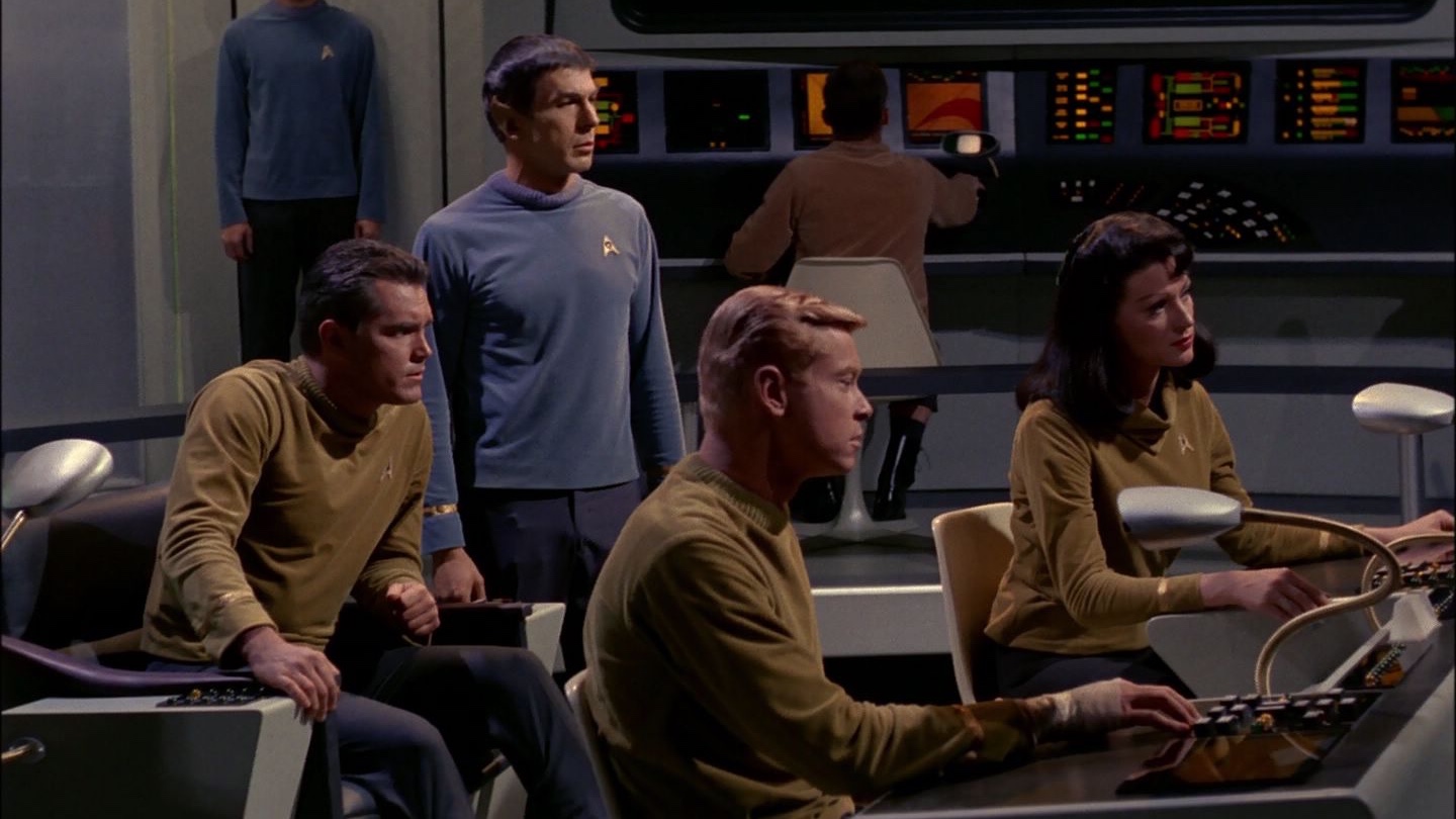 Screenshot from Star Trek: The Original Series pilot "The Cage"