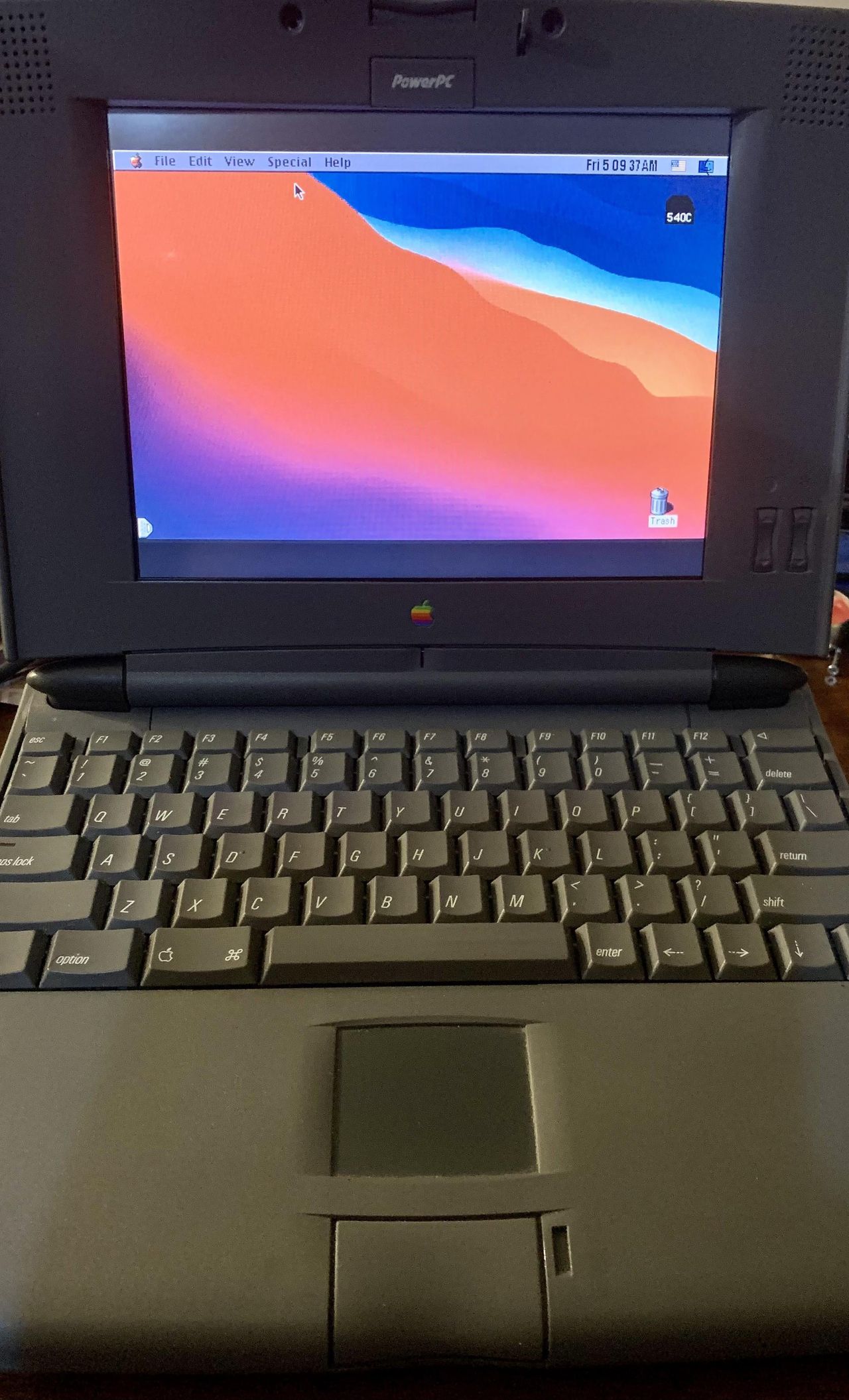 powerbook 540c ppc 8.1 with big sur desktop