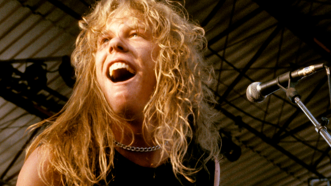 James Hetfield of Metallica onstage in 1984