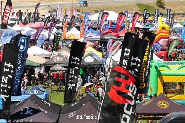 Vendor flags flying everywhere