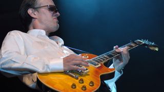 Joe Bonamassa performs at the Hong Kong International Trade and Exhibition Centre (KITEC) on September 27, 2012. 