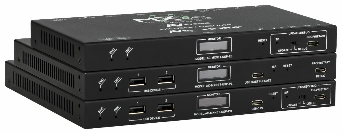 The AVPro Edge MXnet USP AV over IP Transceiver.