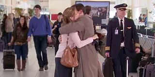 Pam saying goodbye to Michael on The Office.