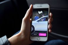 Lyft ride-sharing app.
