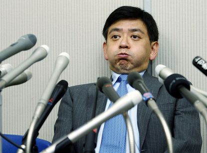Yoshiaki Murakami during a news conference in Tokyo, Japan on June 5, 2006