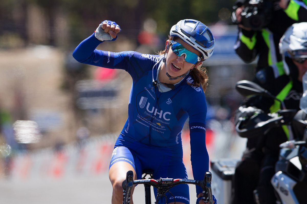 Katie Hall (UnitedHealthcare) pumps her firts