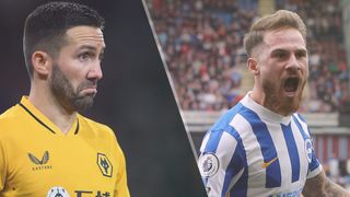 Joao Moutinho of Wolves and Alexis Mac Allister of Brighton could both feature in the Wolves vs Brighton live stream