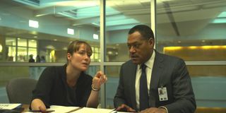 Jennifer Ehle and Laurence Fishburne in Contagion