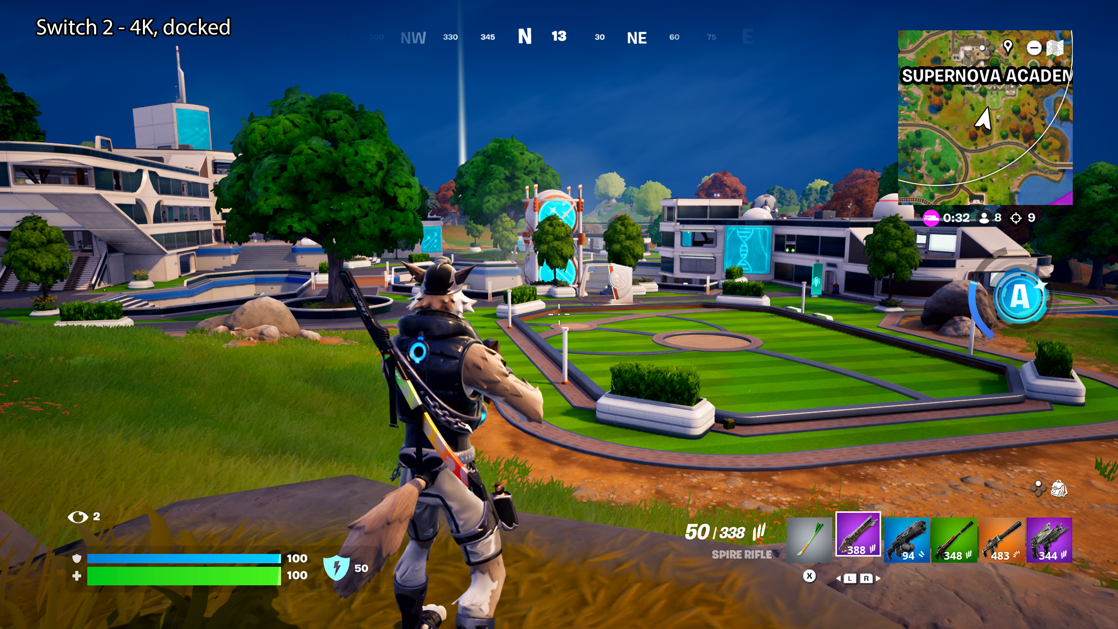 A view of Fortnite on the Nintendo Switch 2