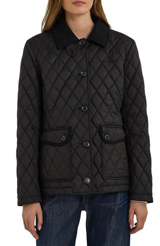 Quilted Corduroy Contrast Jacket