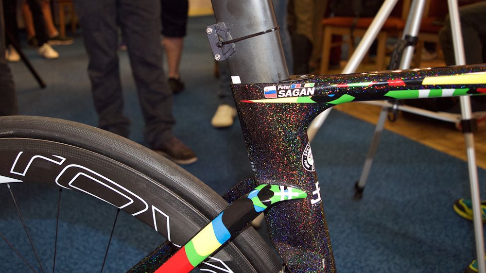 The location of the rear brake caliper keeps the back end looking clean