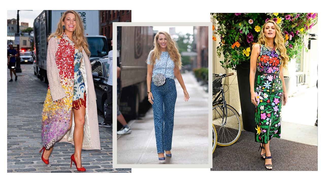 Blake Lively floral dresses