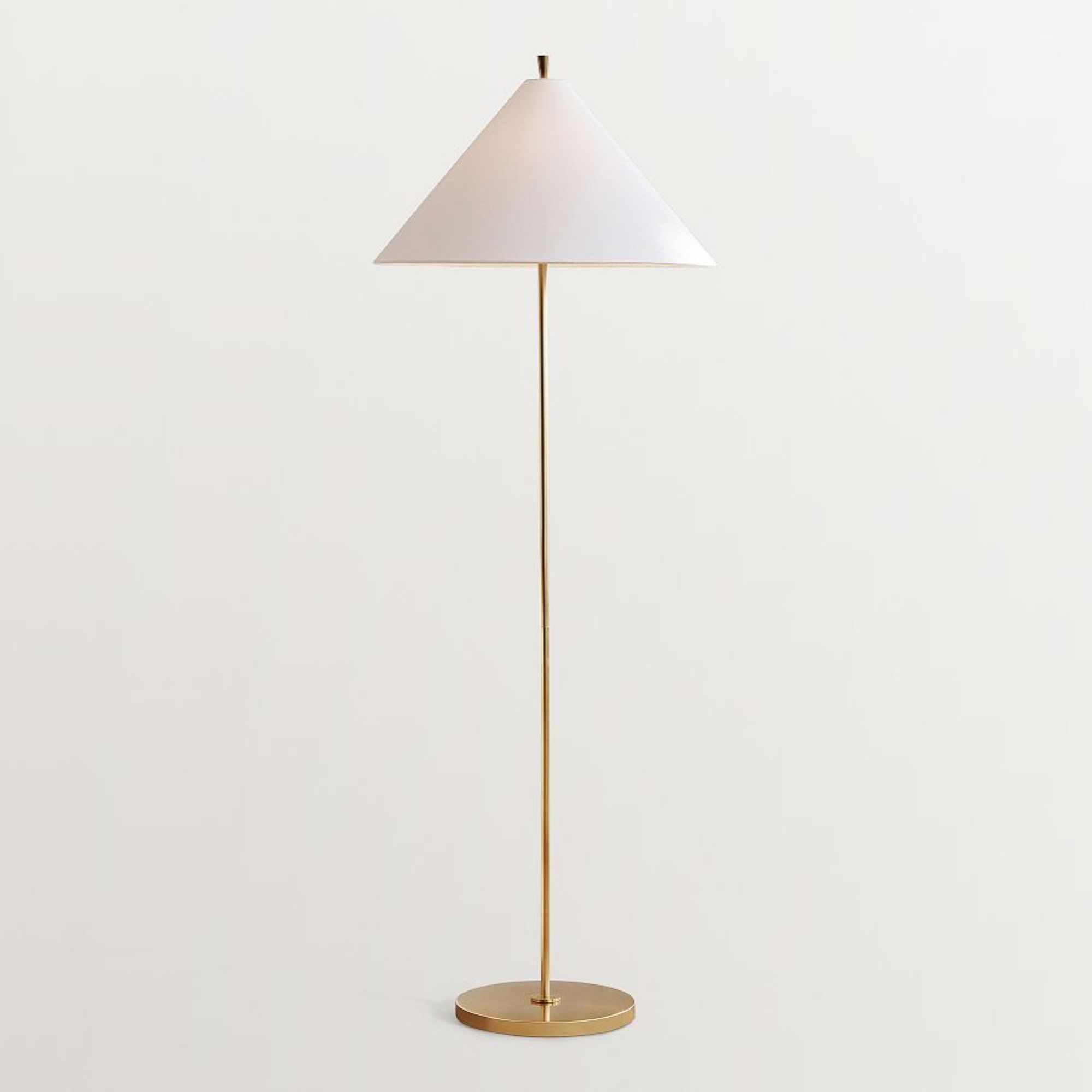Gold lamp stand with white shade