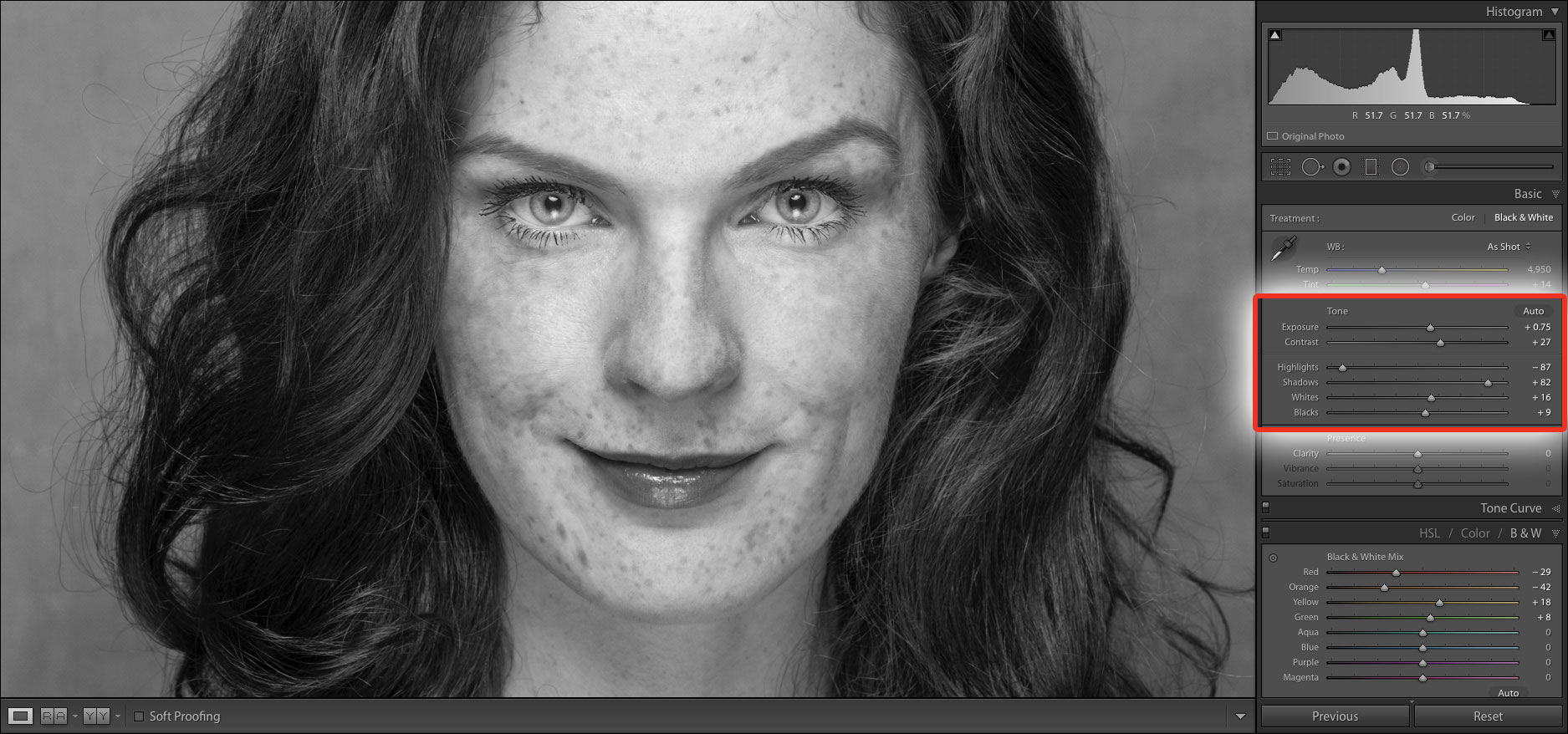 Lightroom tutorial enhance freckles