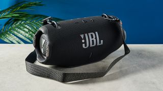 close up photograph of a big outdoor bluetooth speaker by JBL Xtreme 4