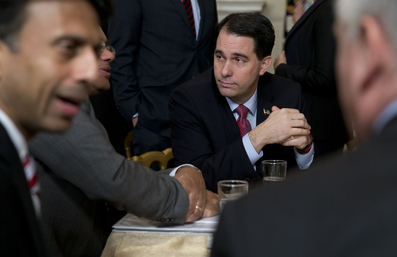 Scott Walker attends the National Governor&amp;#039;s Association meeting.