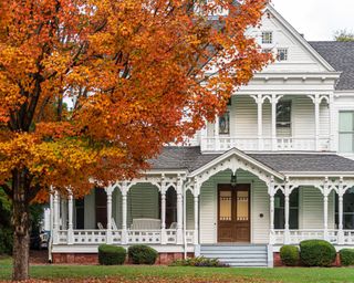 house exterior in fall