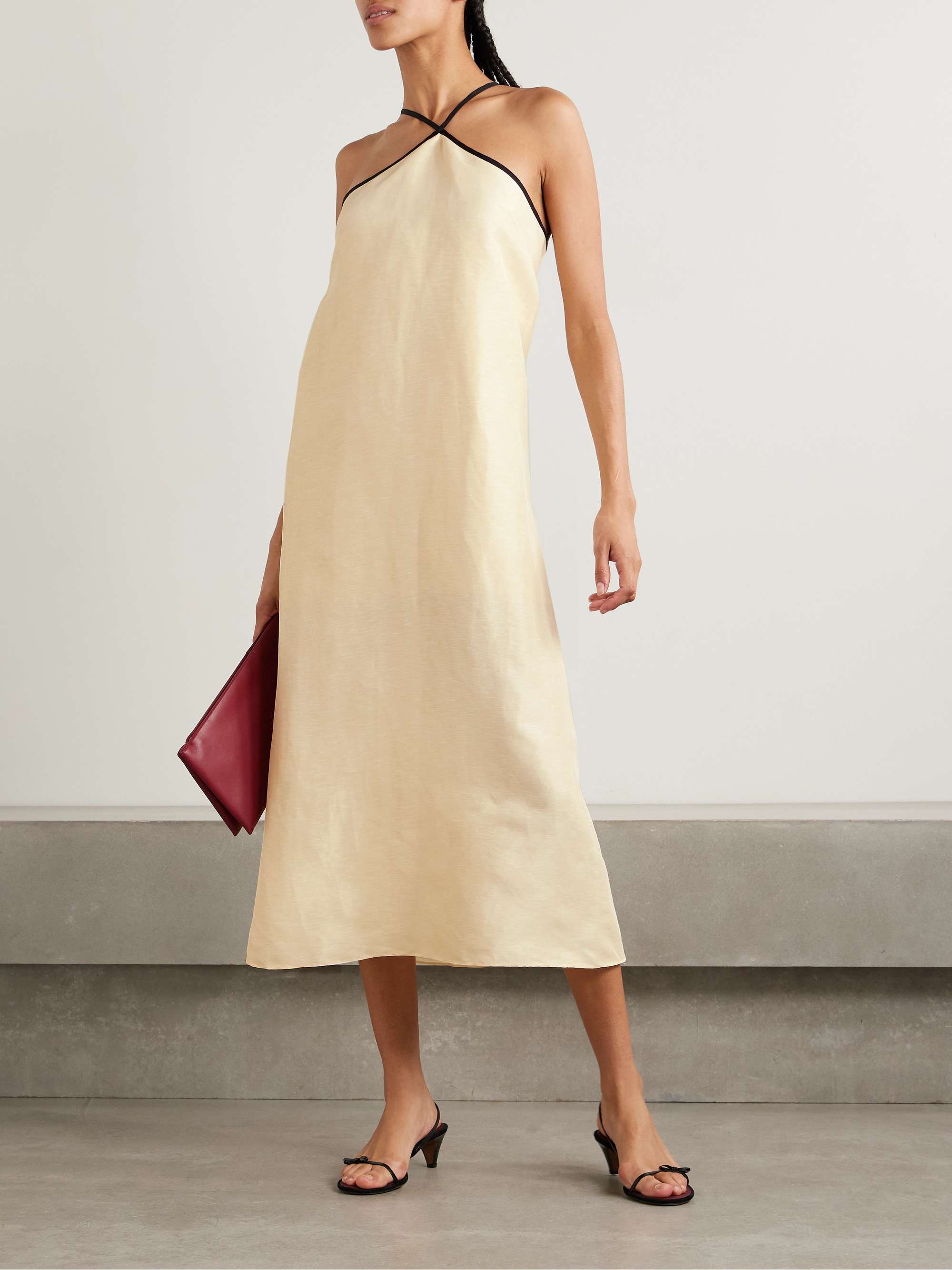Helena Linen-Blend Midi Dress