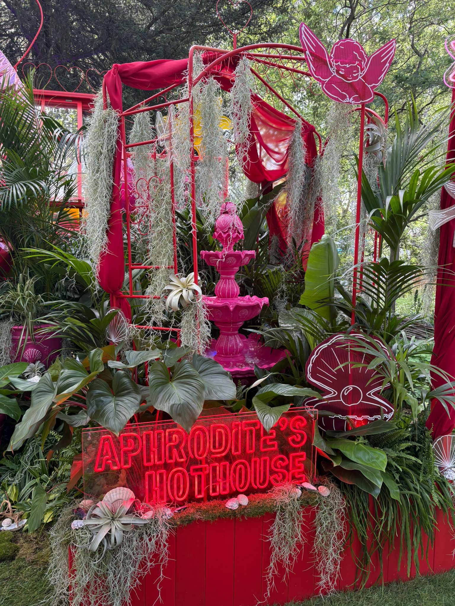 images of the red and seductive Lovehoney Garden, titled Aphrodite's Hothouse