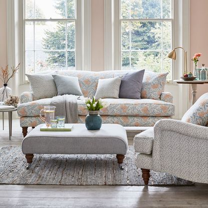 living area with sofa set