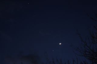 Jupiter, Venus and the Moon Seen from Denver, PA