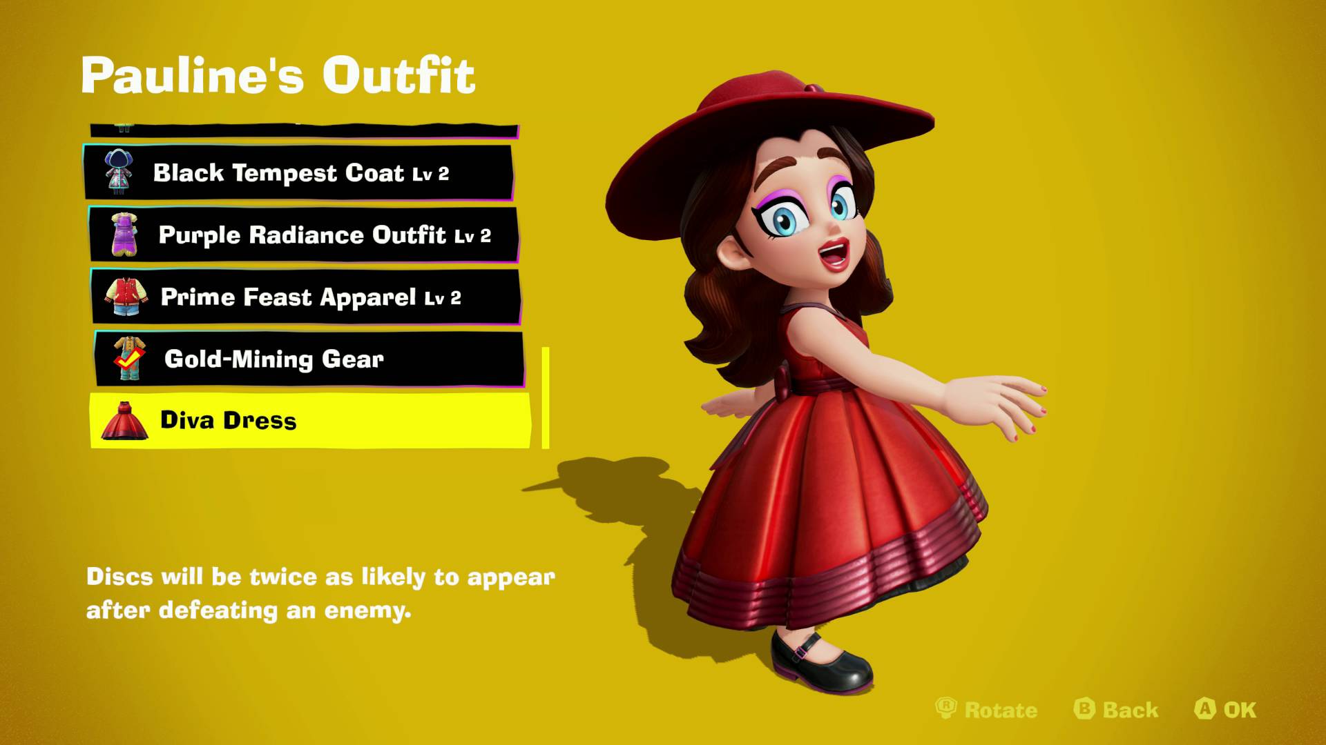 Donkey Kong Bananza Diva Dress outfit for Pauline unlocked via amiibo