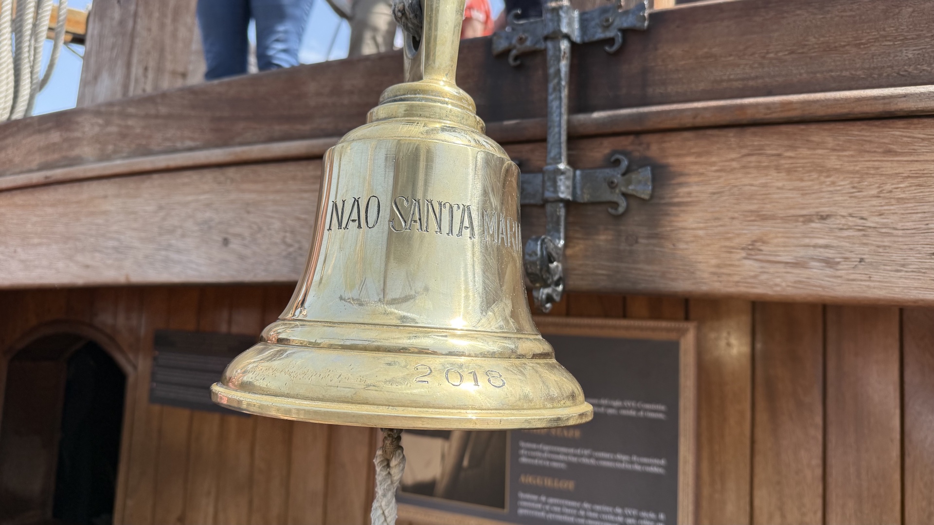 Aboard a replica of the Nao Santa Maria