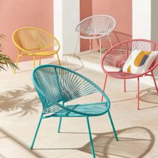 A selection of the best garden chairs featuring four colourful Acapulco-style outdoor seats
