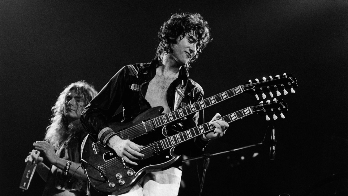 Photo of Jimmy PAGE and Robert PLANT and LED ZEPPELIN; L-R: Robert Plant, Jimmy Page performing live onstage in 1970