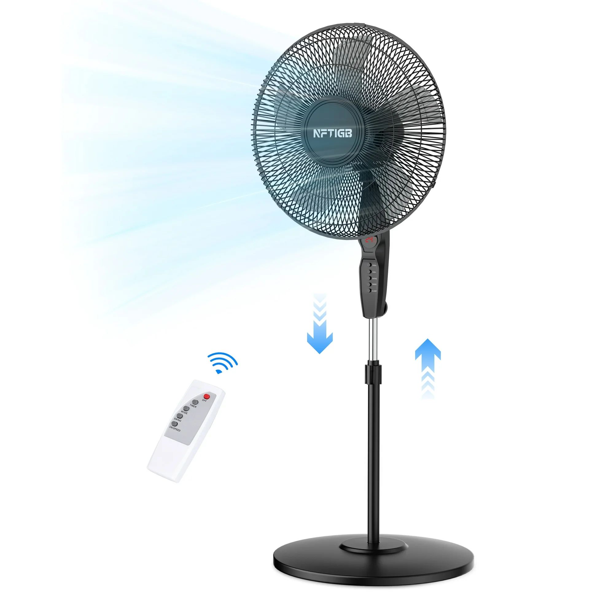 A black fan