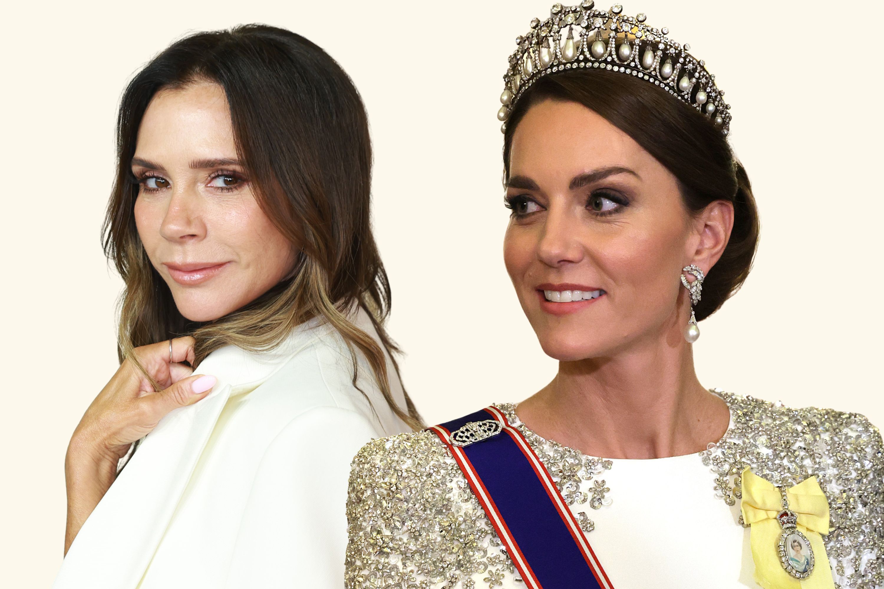 A comp image of Victoria Beckham and Kate Middleton