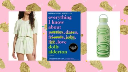 comp image of the best Christmas gifts for teenagers including a pair of pajamas, book by dolly alderton and chillys water bottle