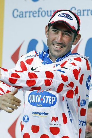 Jérôme Pineau (Quick Step) is happy to be back in the polka dot jersey.