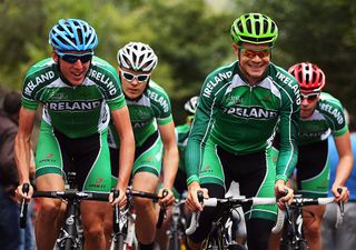 during training on day five of the UCI Road World Championships on September 26, 2013 in Florence, Italy.