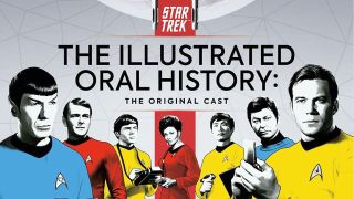 the cast of the original star trek on the cover of a book