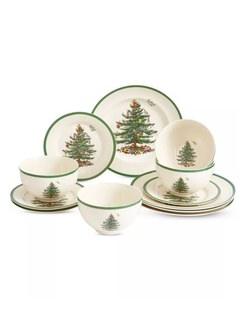 Christmas Tree 12 Pc. Dinnerware Set, Service for 4