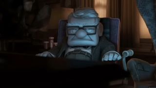 A cartoon of an old man in the movie Up