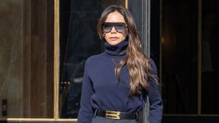 victoria beckham with a shiny hairstyle